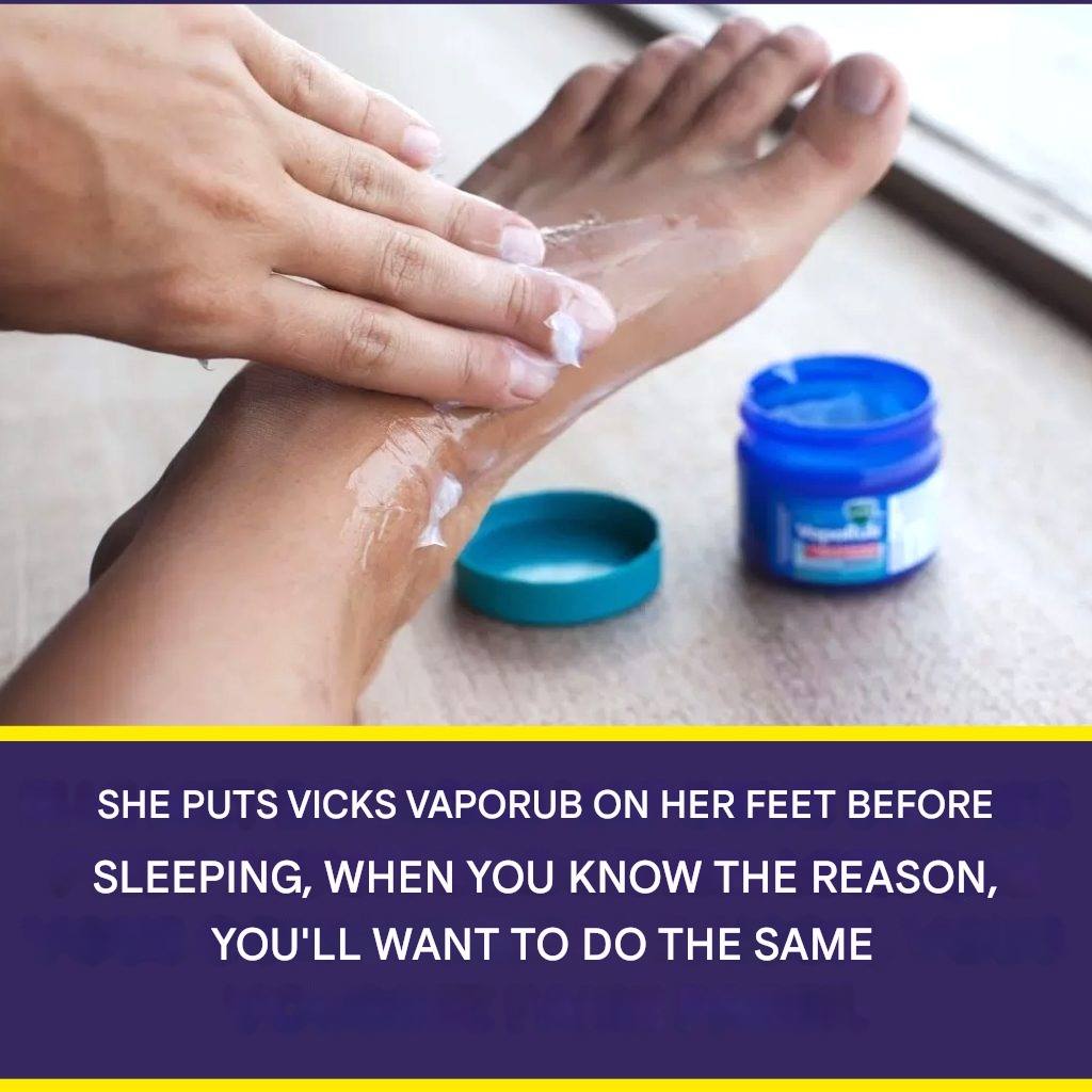 4 Benefits of Putting Vick Vaporub on Your Feet Before Bed  Full article 👇 💬