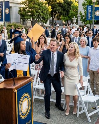 AT MY GRADUATION, MY FATHER SAID I WASN’T HIS REAL DAUGHTER… SO I STEPPED FORWARD—AND OPENED THE ENVELOPE HE PRAYED I’D NEVER SHOW.