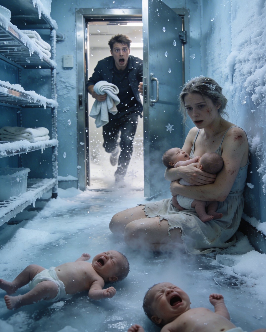 My husband locked me in a -50°F freezer to kill me… but what he didn’t know was that I wasn’t going to die alone… and that someone else was about to find me.”