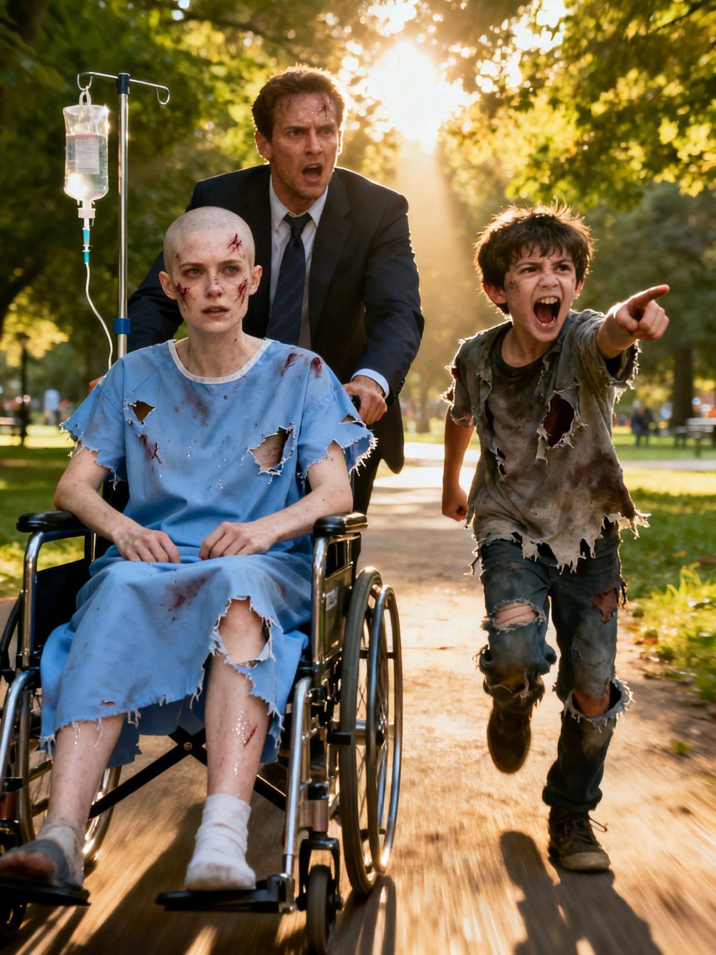 The Street Boy Pointed at the Billionaire’s Fiancée—Then Revealed Why His Daughter’s Shaved Head Was No Illness