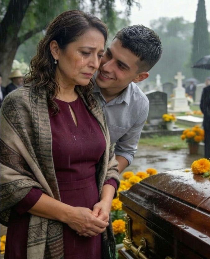 At my husband’s funeral, my son squeezed my hand. And he whispered, “You’re no longer part of this family.”