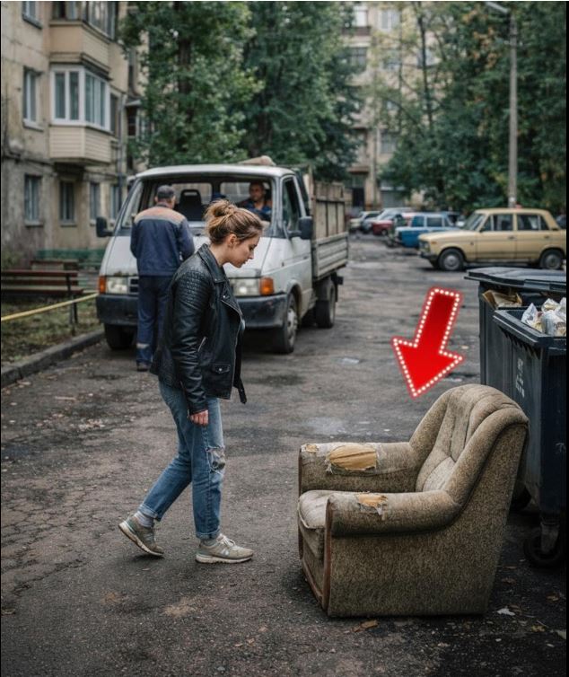 A woman went out to throw out the trash in the evening and found an almost new sofa in the trash. She decided to take it home. At home, she and her husband started repairing the sofa, but suddenly her husband shouted: “Look what this is…”