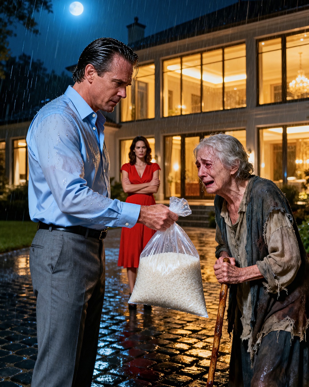 A 70-year-old mother goes to see her son to ask for money for food. The son only gives her a bag of rice and coldly sends her away…