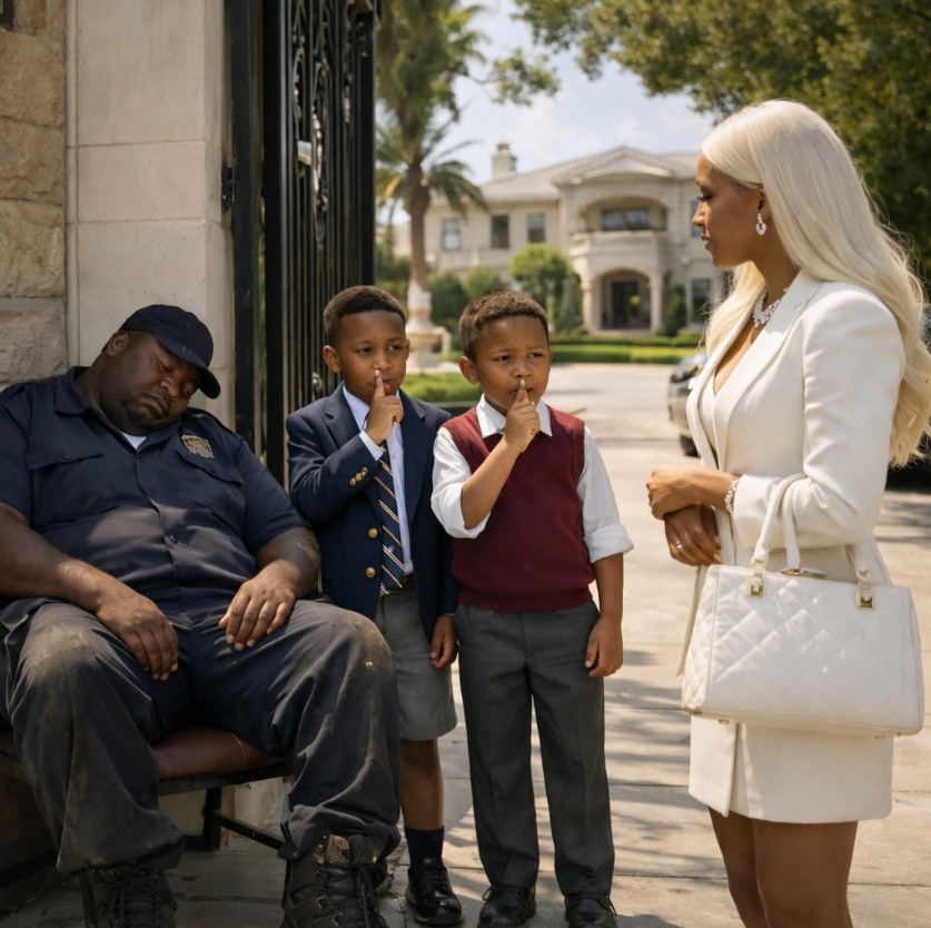 Twins Beg Their Mother Not to Wake the Sleeping Gateman — Not Knowing He Is Their Real Father