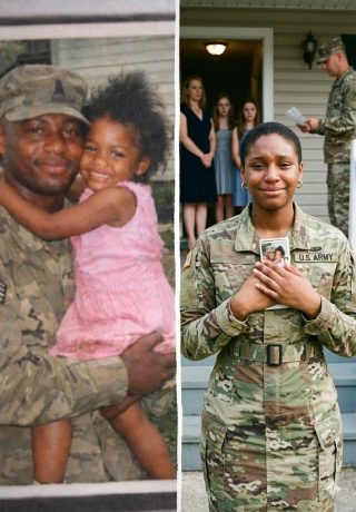 I Sewed My Prom Dress from My Late Father’s Army Uniform — My Stepmother Mocked Me Until a Military Officer Showed Up