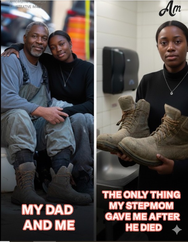 My Stepmom Threw Me Out with Nothing but My Dad’s Old Work Boots After His Death – She Had No Idea What He’d Secretly Glued Inside the Sole