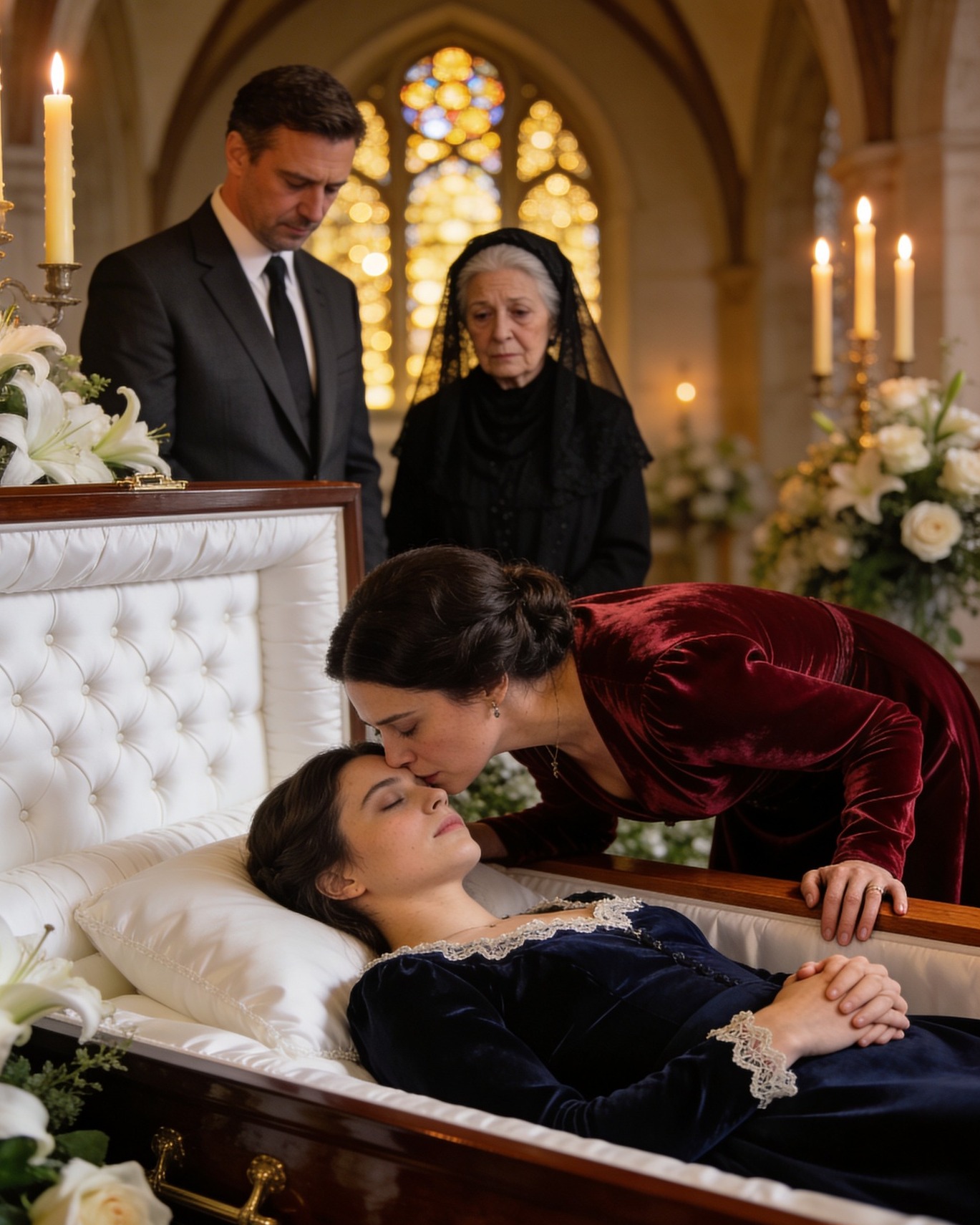 At my daughter’s funeral, her husband’s mistress leaned close and whispered, “I won”… until the lawyer stepped forward, asked for silence, and began reading the will.