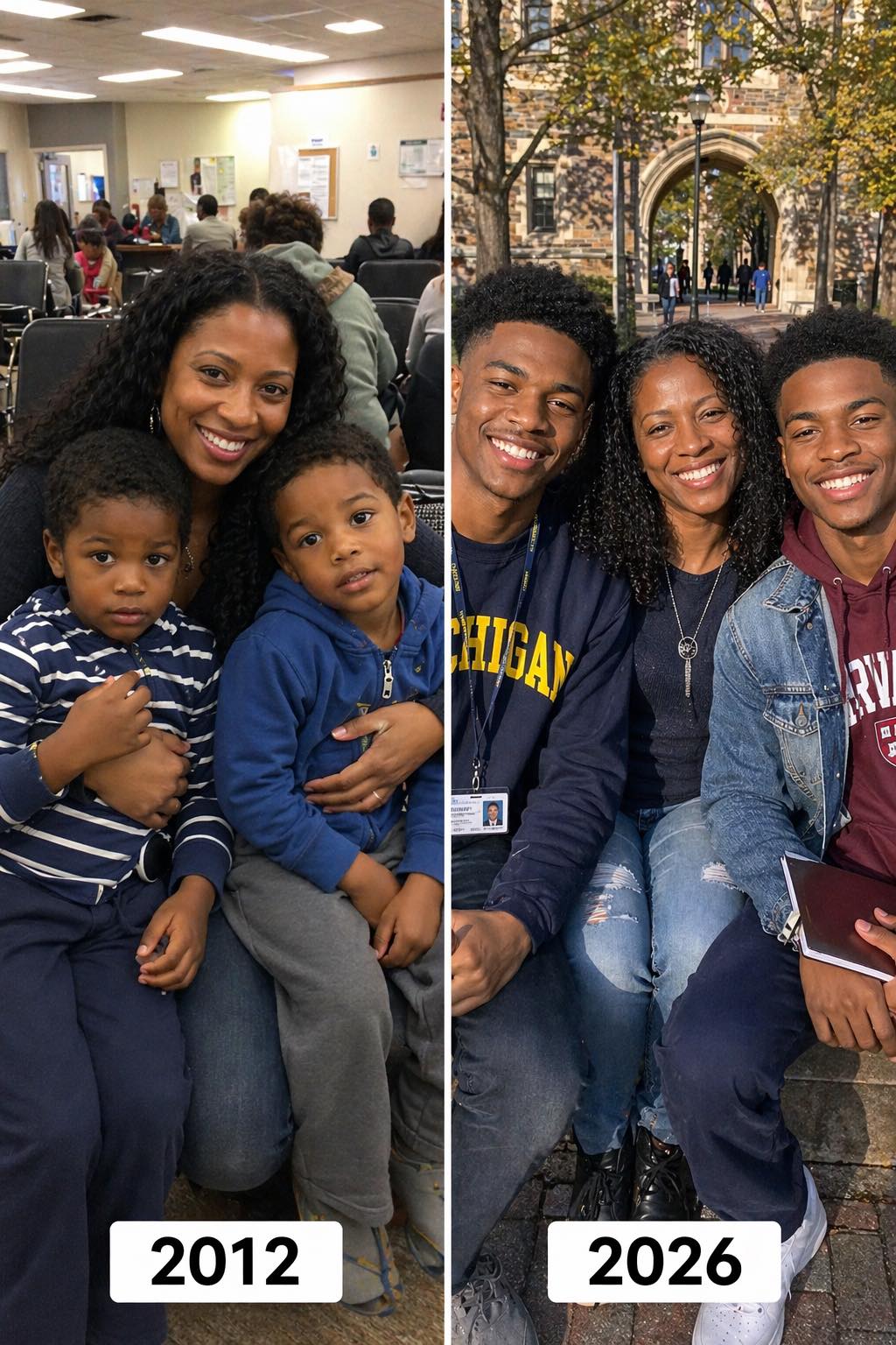 My husband died 14 years ago… or so I thought. Last week, he showed up and tried to take the sons I raised alone. He even thanked me for raising them! I didn’t fight him. I just gave him one condition — and let the truth do the rest. I buried my husband 14 years ago.  Last week, he showed up on my porch and asked for his twin sons back.  And somehow that wasn’t even the worst part.  The worst part was the way he said, “Thanks for taking care of them,” like I had watched his dog for a weekend instead of raising two boys from the wreckage he left behind.  I stood there with my hand still on the doorknob, staring at a man I had mourned, hated, forgiven, and buried in a hundred different ways over 14 years.  Somehow that wasn’t even the worst part.  Beside him was the woman.  I knew her, too, though I had never met her when it mattered. Back then, she was just “evidence he wasn’t alone.”  Now, the woman who had my sons’ eyes was standing on my porch like we were neighbors.  For a second, I was standing on the sidewalk again, staring at the blackened rubble that had been our house while a police officer spoke to me in a careful voice.  “We found signs your husband may not have been alone when the fire started. There was a woman with him,” he had said gently.  I was standing on the sidewalk again, staring at the blackened rubble.  “What do you mean, there was a woman?”  “The fire department found jewelry fragments alongside his watch. A neighbor reported seeing a woman arrive earlier this evening.”  “Oh, my God.” My knees had given out, and I’d crumpled to the sidewalk. “Are there any… survivors? Bodies?”  He shook his head. “I’m sorry, ma’am. The damage was too severe.”  “A neighbor reported seeing a woman arrive earlier this evening.”  That was all I got at first: a house in ruins and a husband presumed dead.  My entire life had turned into ash while I was on a business trip three states away.  I had nothing left after the fire except my grandmother’s lake house, two hours north. A week after I moved in, I got the call from social services.  The woman on the phone sounded careful.  “There are children involved.”  I sat down at my grandmother’s kitchen table. “What children?”  My entire life had turned into ash.  She paused. “The woman who was with your husband had twin boys. They’re four years old.”  “My husband’s?”  “According to their birth certificates, yes.”  “And now what?”  “They need placement. There doesn’t appear to be any family willing to take them.”  I laughed once, but there was nothing funny in it. “You’re calling me because his mistress died in the fire, and now no one wants the children he had behind my back?”  “There doesn’t appear to be any family willing to take them.”  The woman sighed softly. “I’m calling because you are their closest legal connection through him.”  I should have said no. Any sane person would have. I had just lost my home and the man I thought I knew.  Instead, I said, “I’ll come in.”  The boys were sitting in a little office the first time I saw them. They were identical enough that I could only tell them apart because one had a small scar near his eyebrow.  Both of them were thin, quiet, and watchful. They held on to each other like if one let go, the other might disappear.  I should have said no.  I crouched down in front of them.  “Hi,” I said.  They looked at me with those huge dark eyes that had already learned too much.  I glanced up at the social worker. “Do they know?”  “Only that their parents are gone.”  I looked back at the boys. One had his fist twisted in his brother’s shirt. The other was trying to look brave and failing.  And I remember this awful, clear thought rising in me: None of this is their fault.  “Do they know?”  I swallowed hard. The decision didn’t feel difficult anymore. If anything, it felt like destiny.  “I’ll take them.”  The social worker blinked. “Ma’am, you don’t have to decide right now.”  “I already have. I can’t just walk away from them.”  Their names were Eli and Jonah.  They both had nightmares during those first few years. There would be nights I woke to the sound of quiet sobs, and fell asleep again holding their hands.  If anything, it felt like destiny.  Sometimes I would find them both on the floor beside my bed, blankets wrapped around them like armor.  No part of it was easy, and it only got harder when they started asking questions.  The twins were eight when Eli asked me, “What was our mom like?”  “She loved you,” I replied. That was the truth, or at least the piece of it I chose to believe.  “What about Dad?”  That one was harder.  I never lied. But I never poisoned them either.  “What was our mom like?”  I would say, “He made choices that hurt a lot of people.”  They deserved better than carrying his sins around like inherited debt.  Years passed the way they do when you are too busy surviving to notice time moving.  Shoes got bigger. Voices changed. They started calling me “mom,” and I worked myself to exhaustion to ensure they had the brightest future possible.  Their walls filled with certificates, team photos, and college brochures. I sat them both down one evening and told them the facts about their mother and father.  They started calling me “mom.”  They both sat silently for a long time.  “And you took us in anyway?” Jonah asked eventually.  I nodded.  “Didn’t you ever…” Eli trailed off and looked at Jonah.  But he didn’t need his brother to speak for him. I knew my boys well enough to understand what was bothering him.  “You were never responsible for your parents’ choices. And I never wanted you to feel like you were. I took you in because the moment I met you, I felt it was right.” I leaned over and placed my hand over Eli’s. “I love you. It’s that simple.”  He didn’t need his brother to speak for him.  By the time they were 18, they were good men.  Eli wanted to study engineering. Jonah wanted to go into political science because he liked arguing and, annoyingly, was very good at it.  When the college letters came, they opened them at the kitchen table.  “We did it,” Jonah said.  I laughed, already crying. “No. You did it.”  They both looked at me the same way.  “We,” Eli said quietly.  They were good men.  I drove them to campus myself.  Then I spent 20 minutes crying in my car.  I believed we’d made it. I thought the hard part was over.  Three days later, there was a knock on my door.  And there stood the cheating husband I’d buried 14 years ago with the woman who had the same eyes as my sons.  He gave me a quick once-over, then he smiled. “Well. Thanks for taking care of our boys.”  There stood the cheating husband I’d buried 14 years ago  “If it weren’t for you,” the woman added, “we wouldn’t have been able to live the life we wanted. Travel, build connections… You know how expensive kids are.”  For a second, I was too stunned to feel anything.  I was still struggling to process the astounding fact that they were alive. I hadn’t even wrapped my brain around the way they were thanking me like I was a pet sitter who’d been watching their dogs for a weekend.  Then Josh said, “We’ll be taking them back now.”  I was still struggling to process the astounding fact that they were alive.  That snapped me out of my shock.  “You can’t be serious.”  “Oh, we are. We need to present as a proper family, now,” he said. “It’s important for my upcoming CEO position. Optics matter.”  They weren’t back because of remorse, love, or longing. Just appearances.  I wanted to slam the door in their faces or scream at them, but just the fact that they’d had the audacity to show up like this and make such an outrageous demand told me it was no good.  No… If I was going to give these two a reality check, then I’d have to hit them where it hurt.  “We need to present as a proper family, now.”  I looked Josh straight in the eyes and said, “Okay… you can have them.”  They both brightened so fast it was almost comical.  Then I added, “On one condition.”  He narrowed his eyes. “What condition?”  I held up a finger. “Wait right here.”  Then I hurried into the living room and removed a folder from the desk I kept in one corner.  I had the folder open in my arms as I walked back to the door.  “Okay… you can have them.”  “14 years,” I said. “Food, clothes, dental work, school supplies, prescriptions, braces, therapy, sports, applications, tuition.”  He looked annoyed now. “What is this?”  “I’d have to run the numbers to get a precise amount, but I estimate that, with interest, you owe me roughly 1.4 million dollars.”  He barked out a laugh. “And here I thought you might make a serious offer. You can’t expect us to pay that.”  “You’re right. I don’t.”  Then I pointed to the ring camera over the door.  “With interest, you owe me roughly 1.4 million dollars.”  His face changed.  The woman saw it a beat later and went pale.  I held his eyes. “What I do expect is that the life insurance company, your board, and every journalist with internet access might be very interested in hearing a dead man explain why he abandoned his children and came back only when he needed a family image for a CEO role.”  The woman snapped first. “You wouldn’t dare.”  “Oh, I would.” I snapped the folder shut. “You admitted you left them. You admitted why you came back. And my camera caught all of it.”  For the first time since he showed up, he had nothing to say.  That was when a car pulled into the drive.  “You wouldn’t dare.”  Voices. Laughter. Doors slamming. The boys had brought some friends home to see the lake.  I stared past Josh’s shoulder and saw Eli and Jonah registering the scene in pieces. Two strangers on the porch. My face. The tension in the air.  Then recognition hit.  Jonah stormed up to the porch and stood near my side. “Get off our mother’s property.”  Eli came over to stand at my other side.  The woman tried to recover her smile. “Boys, we’re your—”  “You’re nothing to us,” Eli said.  Then recognition hit.  Josh looked between them like he genuinely expected confusion, curiosity, maybe some biological pull he could exploit.  There was none.  “We came to bring you home,” the woman said.  Eli’s expression did not change. “I am home.”  Nobody spoke after that. They turned and walked back to their car.  That evening, I sent the camera footage and a copy of the police report from 14 years ago to every journalist I could find.  “We came to bring you home.”  A week later, a business article appeared online about a CEO appointment being delayed due to concerns arising in a background review.  That night, the three of us sat at the kitchen table.  Jonah looked at me and said, “You knew we’d choose you, right?”  I reached across the table and took their hands, one in each of mine. “You already did. Every day.”  And that was the truth.  “You knew we’d choose you, right?”  Because family is not built in grand speeches or dramatic returns.  It is built in packed lunches and fever checks and late-night talks and showing up again and again and again until love becomes the most ordinary, dependable thing in the room.  They thought they could come back and take a family.