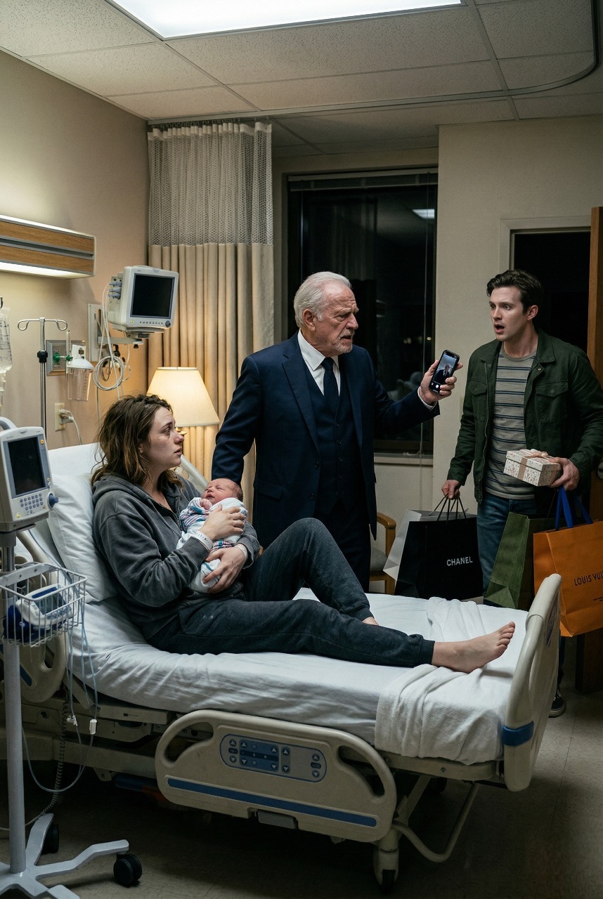 My Grandfather Walked Into My Hospital Room, Saw Me Cradling My Newborn In The Same Worn Shirt I’d Worn For Days, And Quietly Asked Why His Monthly Fortune Had Left Me Broke—One Phone Call Later, My Husband’s Perfect Life Began To Collapse In Public…